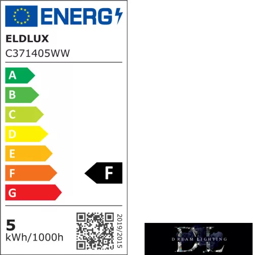 ELDLUX LED bulb C37 E14 5w 525lm 3000K