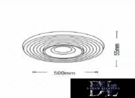 UNIVERSO Ceiling lamp 38w 3040lm 3000k 500x55mm white