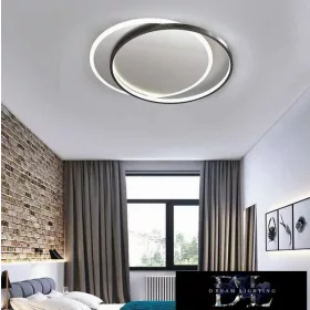   UNIVERSO ceiling lamp 36W 2880lm CCT with switch 540x450mm IP44 white/black