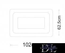 UNIVERSO Ceiling lamp 123w 9840lm CCT 1020x625mm white