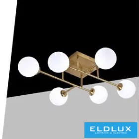   UNIVERSO Ceiling lamp 6xG9 max.10w 700x700x170mm IP20 Old gold 5 years