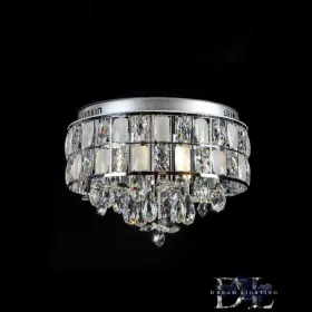   ELDLUX Crystal Glass Ceiling Lamp Chrome LED 9×5W 4000k IP20 ∅500x390mm