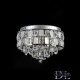 ELDLUX Crystal Glass Ceiling Lamp Chrome LED 9×5W 4000k IP20 ∅500x390mm