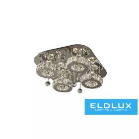   ELDLUX Crystal glass ceiling lamp 36w 2880lm CCT.T IP20 500x500x215mm Chrome
