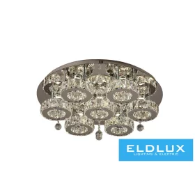   ELDLUX Crystal glass ceiling lamp 63w 5040lm CCT.T IP20 D700x215mm Chrome