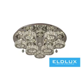   ELDLUX Crystal glass ceiling lamp 81w 6480lm CCT.T IP20 D700x295mm Chrome