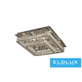   ELDLUX Crystal glass ceiling lamp 70w 5600lm CCT.T IP20 600x600x275mm Chrome