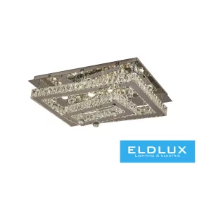  ELDLUX Crystal glass ceiling lamp 64w 5120lm CCT.T IP20 750x500x275mm Chrome