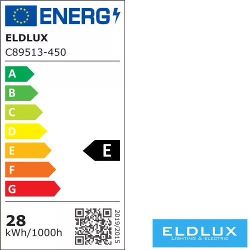 ELDLUX ELDSUN crystal glass ceiling lamp chrome LED 28W CCT
