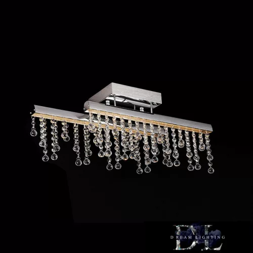 ELDLUX GLOSSY crystal glass ceiling lamp chrome 13W 4000K