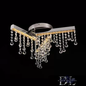 ELDLUX GLOSSY crystal glass ceiling lamp chrome 15W 4000K