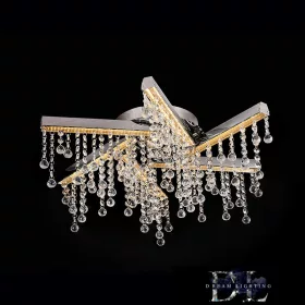 ELDLUX GLOSSY crystal glass ceiling lamp chrome 27W 4000K