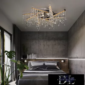 ELDLUX GLOSSY crystal glass ceiling lamp chrome 49W 4000K