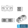 ELDLUX 2-pole openable cable connector 15 pcs/pack