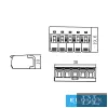 ELDLUX 5-pole openable cable connector 10 pcs/pack