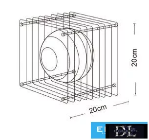 UNIVERSO Wall lamp 1xG9 Max.10w IP20 Gold/White 200x200x200mm