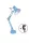 UNIVERSO Table lamp 1xE27 Max.60w 160x500mm Blue
