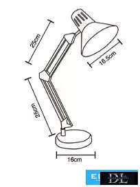 UNIVERSO Table lamp 1xE27 Max.60w 160x500mm Blue