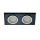 ELDLUX MIRROR recessed light fixture, tiltable, 2×GU10, black