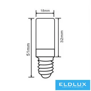 UNIVERSO LED bulb for refrigerators E14 2w 220lm 4000k