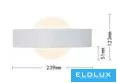 UNIVERSO Wall lamp LED 8w 600lm CCT.kap IP20 239x123x51mm white