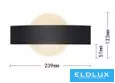 UNIVERSO Wall lamp LED 8w 600lm CCT.kap IP20 239x123x51mm black