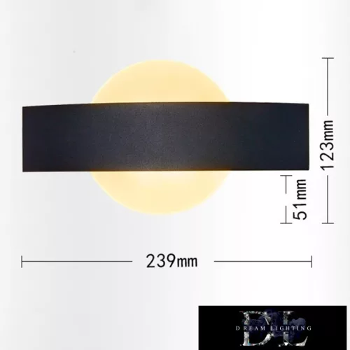 UNIVERSO Wall lamp LED 8w 400lm 3000k IP20 239×123mm black