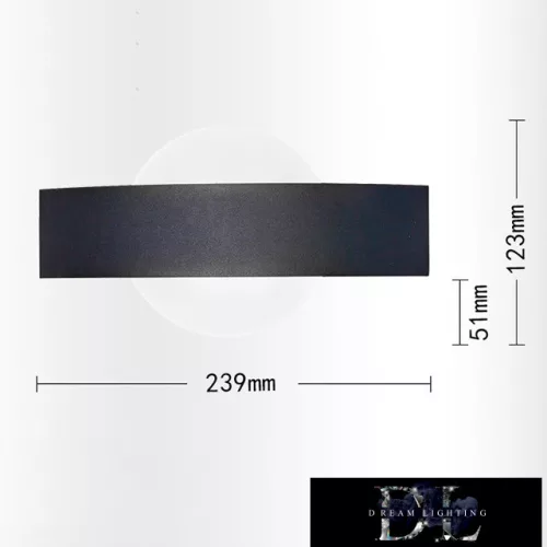 UNIVERSO Wall lamp LED 8w 400lm 4000k IP20 239×123mm black