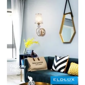UNIVERSO Wall lamp 1 arm 1xE27 Max.60W D120x350mm IP20 Gold
