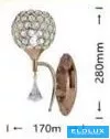 UNIVERSO Wall lamp 1-arm 1xG9 Max.60W D170x280mm IP20 Chrome