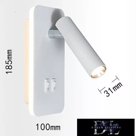UNIVERSO Wall lamp LED 6w 240lm + 150lm 3000k IP22 white with switch