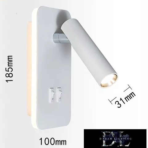 UNIVERSO Wall lamp LED 6w 240lm + 150lm 6500k IP22 with white switch