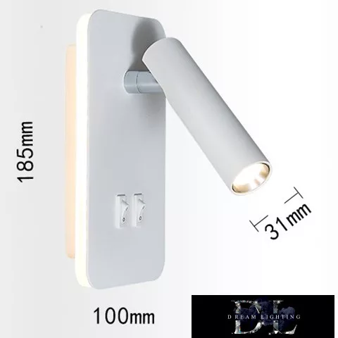 UNIVERSO Wall lamp LED 6w 240lm + 150lm 4000k IP22 with white switch