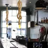 UNIVERSO Pendant lamp with hemp rope 1xE27 max. 240V 60w 1.5 meters black