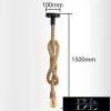UNIVERSO Pendant lamp with hemp rope 1xE27 max. 240V 60w 1.5 meters black