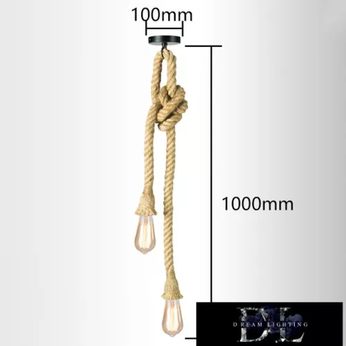 UNIVERSO Suspension with hemp rope 2xE27 max. 240V 60w 2 meters black