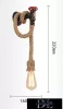 UNIVERSO Hemp rope wall lamp 1xE27 IP20 160x320mm black