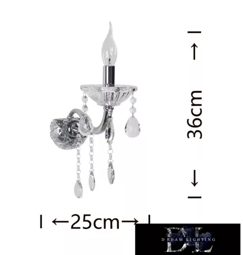 UNIVERSO Wall lamp 1 arm 1xE14 Max.40W D25x36cm chrome