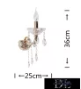 UNIVERSO Wall lamp 1 arm 1xE14 Max.40W D25x36cm gold