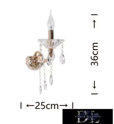 UNIVERSO Wall lamp 1 arm 1xE14 Max.40W D25x36cm gold
