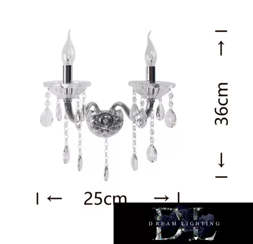 UNIVERSO Wall lamp 2 arms 2xE14 Max.40W D29x36cm chrome