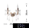 UNIVERSO Wall lamp 2 arms 2xE14 Max.40W D29x36cm gold