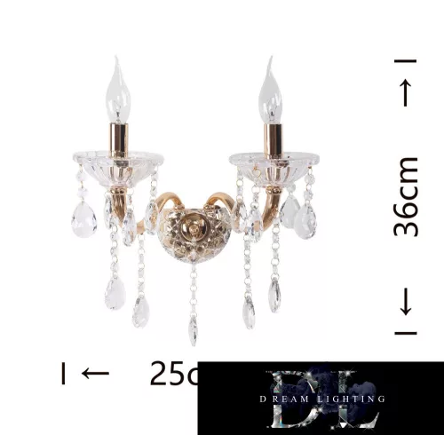 UNIVERSO Wall lamp 2 arms 2xE14 Max.40W D29x36cm gold