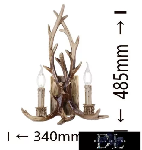 UNIVERSO Wall lamp 2 arms 2xE14 Max.40W D34x48.5cm brown