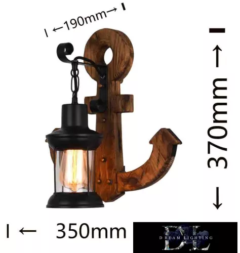UNIVERSO Wall lamp 1xE27 IP20 350x190x370mm black