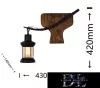 UNIVERSO Wall lamp 1xE27 IP20 430x140x420mm black