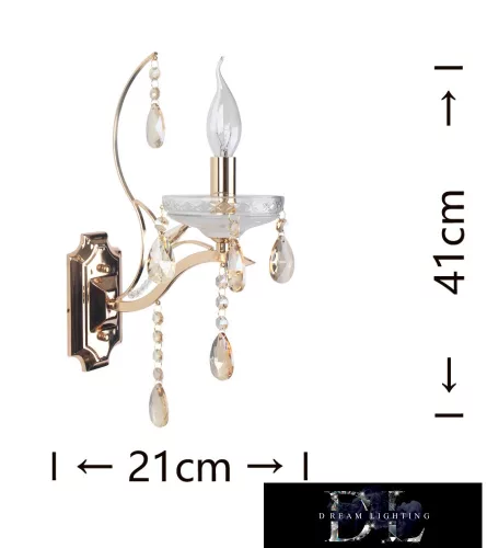 UNIVERSO Wall lamp 1 arm 1xE14 Max.40W D21x41cm gold