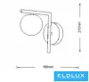 UNIVERSO Wall lamp 1xG9 Max.60w IP20 180x210mm Old gold