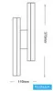 UNIVERSO Wall lamp 10w 800lm CCT.kap IP20 White 110x370x50mm