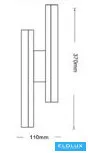 UNIVERSO Wall lamp 10w 800lm CCT.kap IP20 White 110x370x50mm